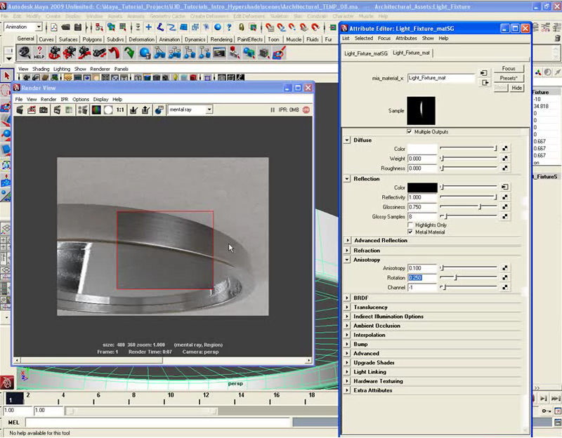 VIDEO TUTORIAL: Photorealistic Anisotropy with mental ray for Maya